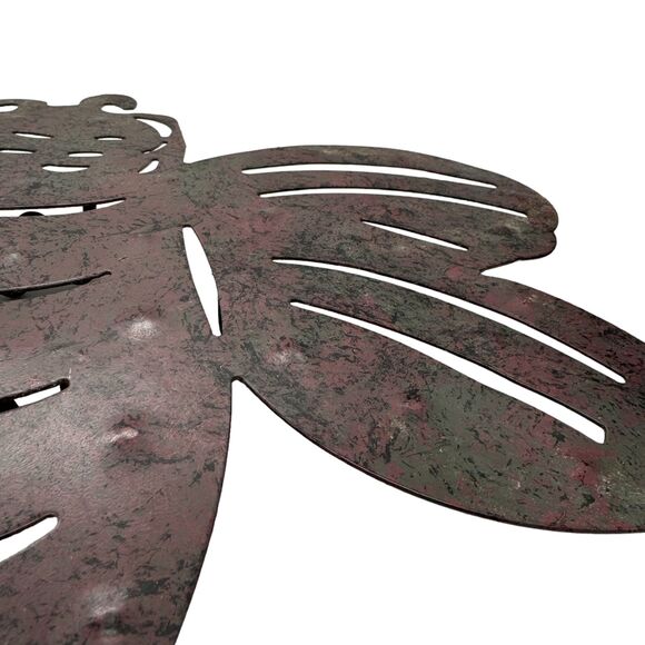 Bee Trivet XL 14" x 18" Antiqued Metal Handcrafted Unique - Picture 10 of 16